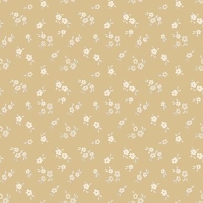 beige watercolor florals - mini - straw