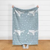 27x36 blanket whale