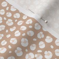 Cute pop leopard dots animal spots in soft pastels baby nursery wild boho texture baby latte beige sand white neutral