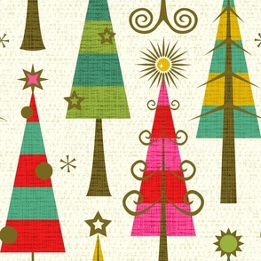 Striped Christmas Trees- Larger Scale