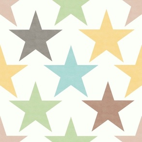 Large Scale Coordinate Earth Tone Stars for Baby Nursery and Accessories 