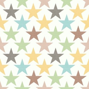 Medium Scale Coordinate Earth Tone Stars for Baby Nursery and Accessories