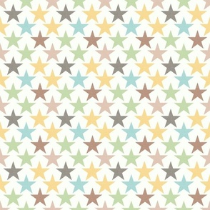 Small Scale Coordinate Earth Tone Stars for Baby Nursery and Accessories