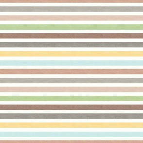 Medium Scale Coordinate Earth Tone Stripes for Baby Nursery and Accessories