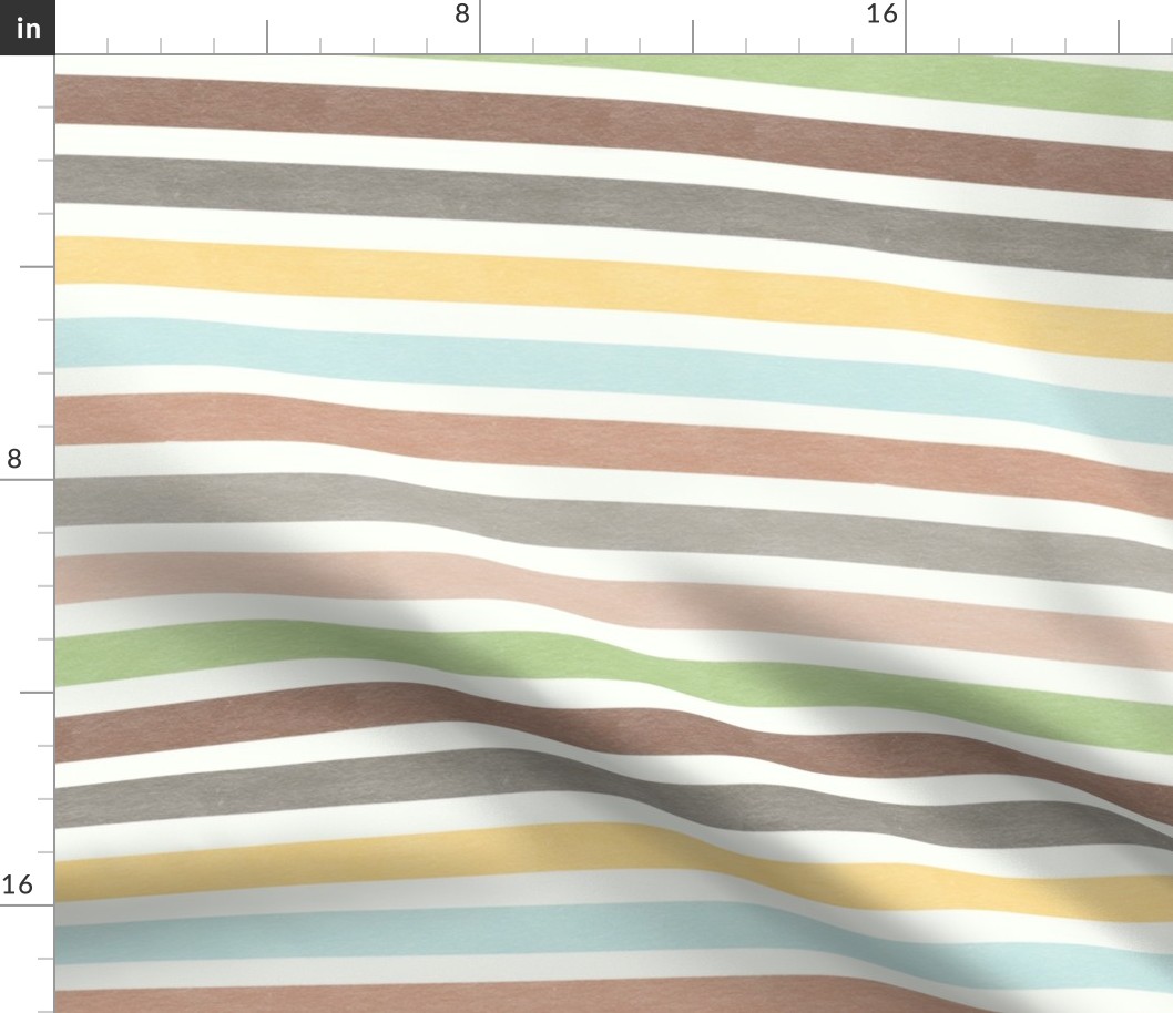 Medium Scale Coordinate Earth Tone Stripes for Baby Nursery and Accessories