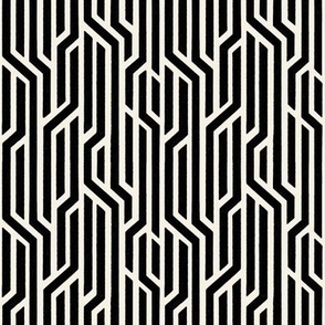 Black and White Geometric Lines (small scale)