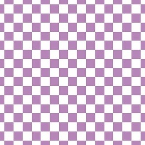 Checker Pattern - Dusty Lilac and White