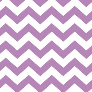 Chevron Pattern - Dusty Lilac and White