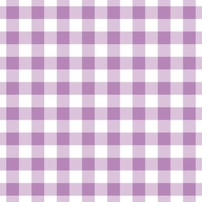 Gingham Pattern - Dusty Lilac and White