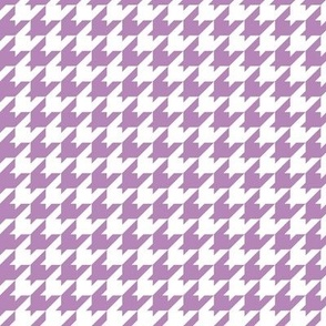 Houndstooth Pattern - Dusty Lilac and White