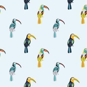 All I see are Toucans light blue