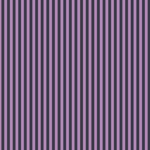 Small Vertical Bengal Stripe Pattern - Dusty Lilac and Charcoal