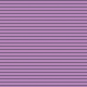 Small Horizontal Pin Stripe Pattern - Dusty Lilac and Charcoal
