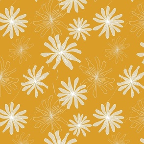 Delightful Daisies On Bold Gold.