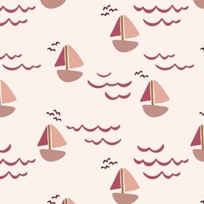 Come sail away in sunset pinks