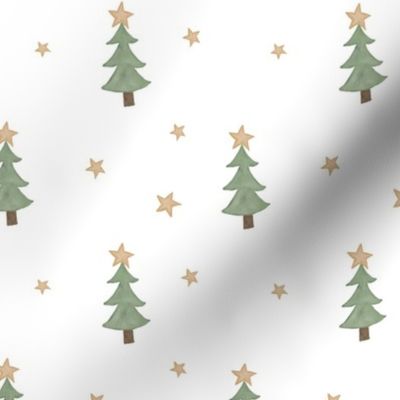 christmas trees and stars