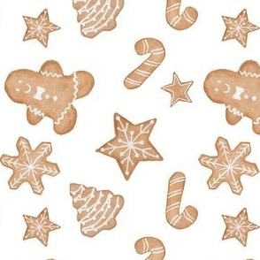 gingerbread cookies watercolor [2]