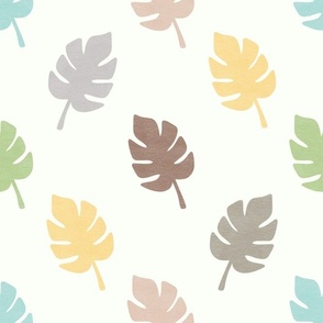 Large Scale Coordinate Earth Tone Tropical Leaves for Baby Nursery and Accessories