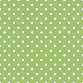 Bigger Scale Coordinate Polkadots on Earthy Green