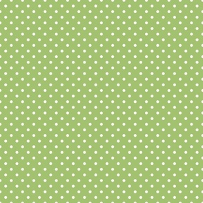 Smaller Scale Coordinate Polkadots on Earthy Green