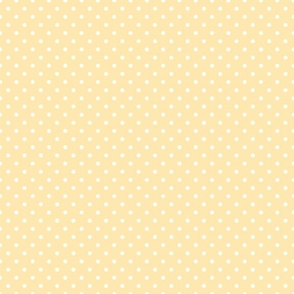 Smaller Scale Coordinate Polkadots on Butter Yellow