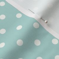 Bigger Scale Coordinate Polkadots on Baby Blue