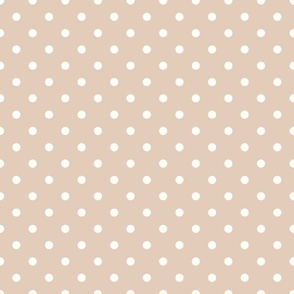 Bigger Scale Coordinate Polkadots on Dusty Blush