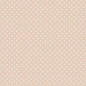 Smaller Scale Coordinate Polkadots on Dusty Blush