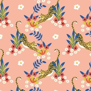Leopard stretcing pattern - Pink