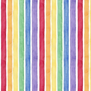 Watercolour rainbow stripes vertical