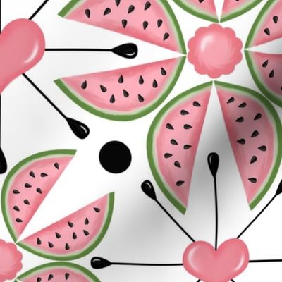 geometric watermelon slices