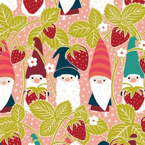 Strawberry Gnomes // Pink // Large