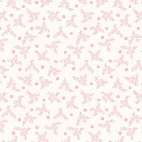 Lena Micro Floral: Rouge Pink & Cream Tiny Floral Toss