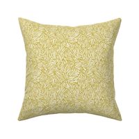 Sweet Grass - Botanical Geometric - Citron Yellow White Small Scale