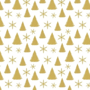 gold christmas tree pattern