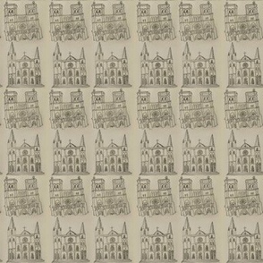 Hand drawn catholic churches