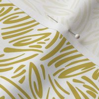 Sweet Grass - Botanical Geometric - White Citron Yellow Regular Scale