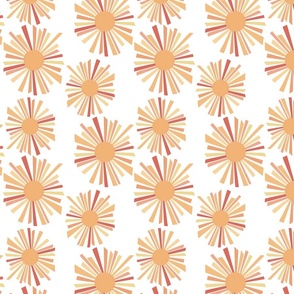 Retro Sunburst White