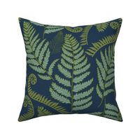 Hapuu Fern textured blue