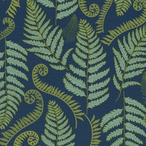 Hapuu Fern textured blue