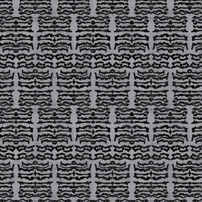 Abstract Animal Print (medium scale) black on gray-by JAF Studio