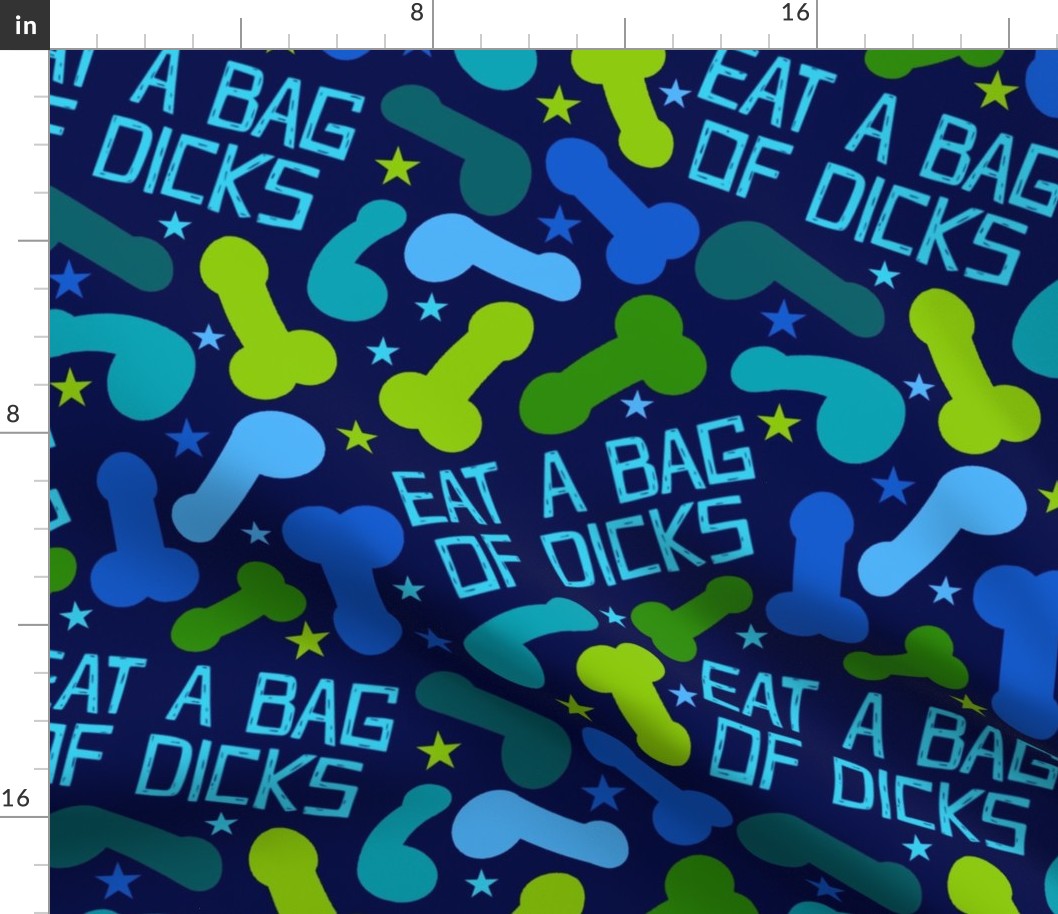 Large Scale Eat a Bag of Dicks Funny Adult Sweary Humor