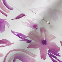 magic lilac rainbows with florals - watercolor whimsical pattern for modern nursery a371-7