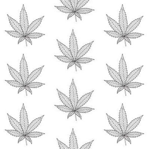 marijuana leaf outlines