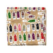Cut and Sew Latin Mass Liturgical Calendar dolls 27 by 18 inches