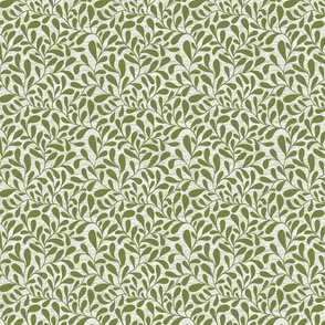 Leafy vines - olive green - small