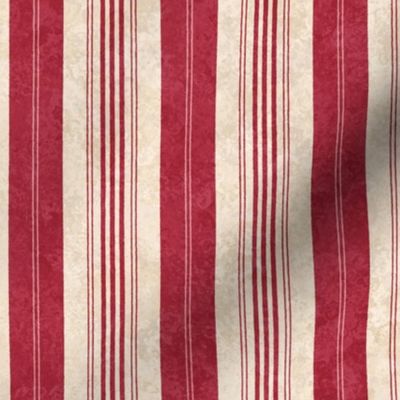 Rococo Toile Red Stripe