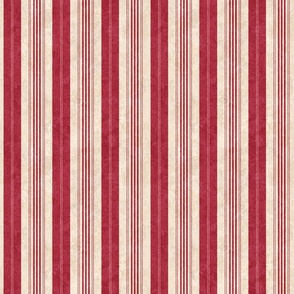 Rococo Toile Red Stripe