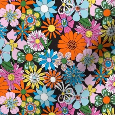 Chelsea* (Day-Glo) || hand-drawn vintage floral