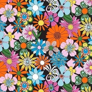 Chelsea* (Day-Glo) || hand-drawn vintage floral